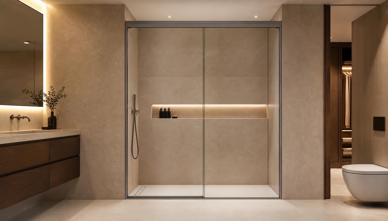 BOX SLIDER® frontal instalado entre duas paredes